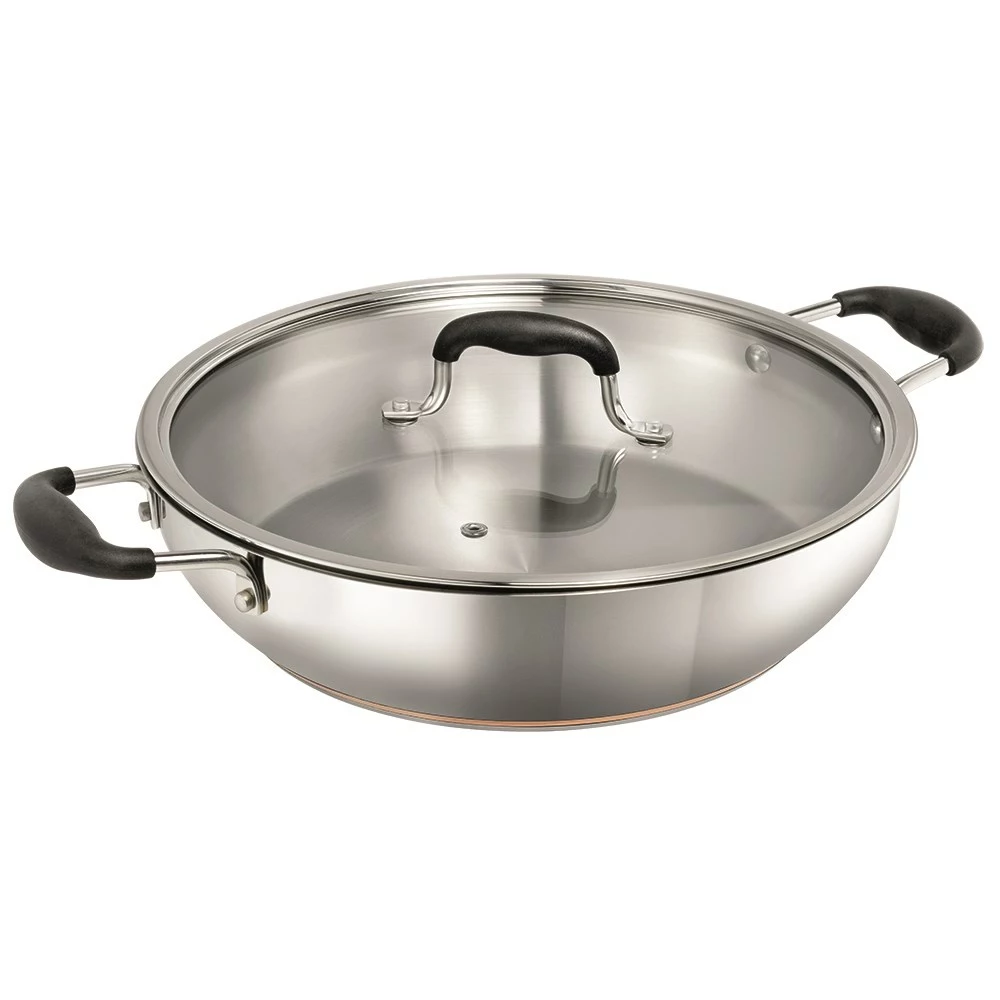 Baccarat Copper Bond Wok With Lid 32cm Cookware Shop