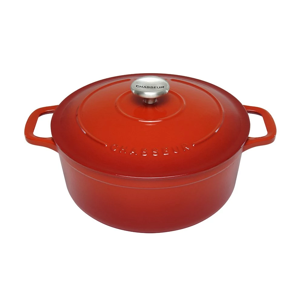 Chasseur 28cm/6.3 Litres Round Inferno Red French Oven Cookware Shop